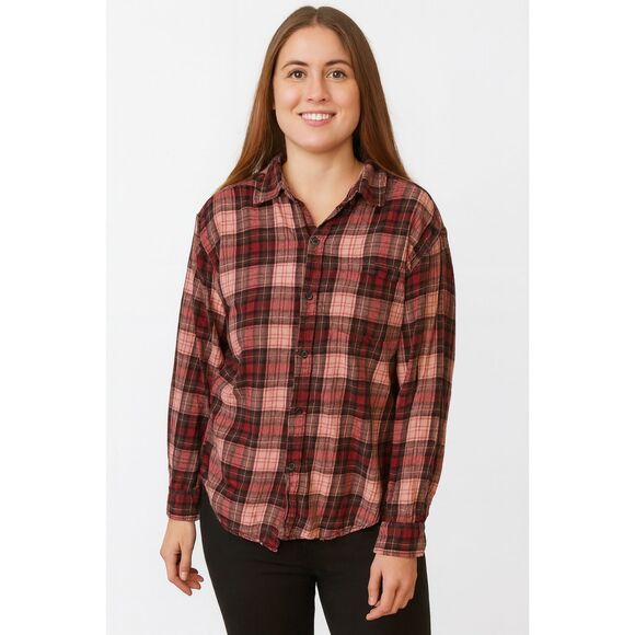 CROFT & BARROW Vintage Plaid Flannel Top - Picture 1 of 6